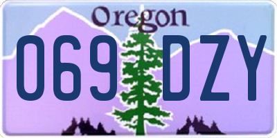 OR license plate 069DZY