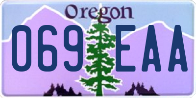 OR license plate 069EAA
