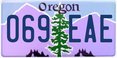 OR license plate 069EAE