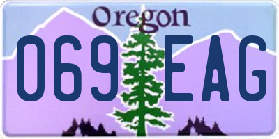 OR license plate 069EAG