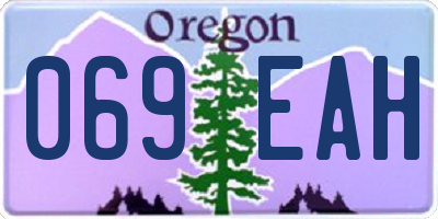 OR license plate 069EAH