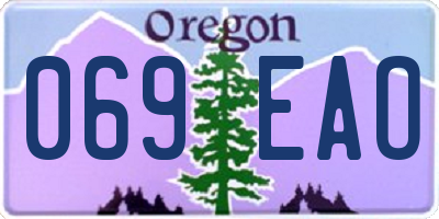 OR license plate 069EAO