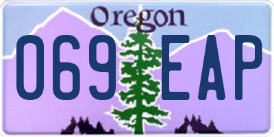 OR license plate 069EAP