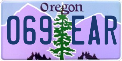OR license plate 069EAR