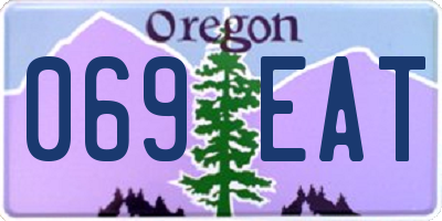 OR license plate 069EAT
