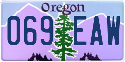 OR license plate 069EAW