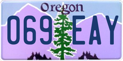 OR license plate 069EAY