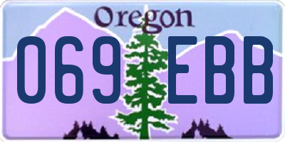 OR license plate 069EBB