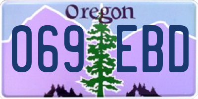 OR license plate 069EBD