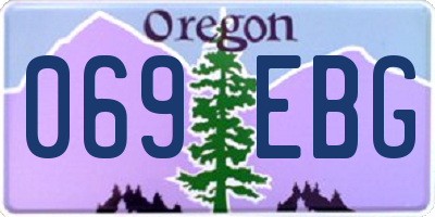 OR license plate 069EBG