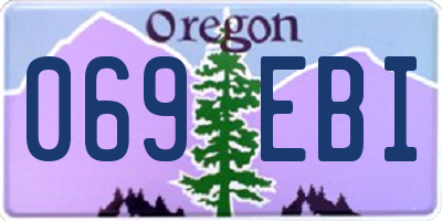 OR license plate 069EBI