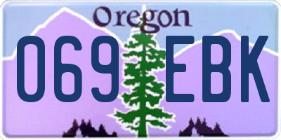 OR license plate 069EBK