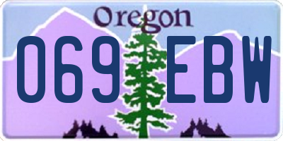 OR license plate 069EBW