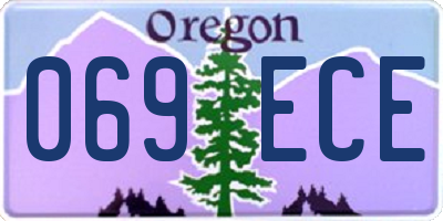 OR license plate 069ECE