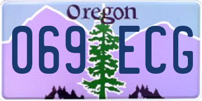 OR license plate 069ECG