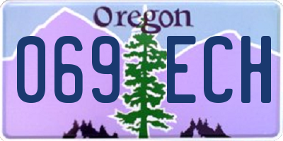OR license plate 069ECH