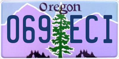 OR license plate 069ECI