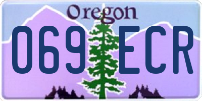 OR license plate 069ECR
