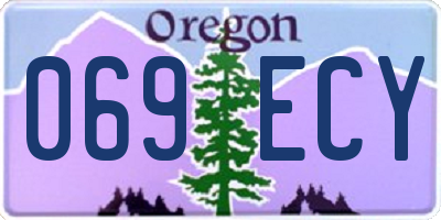 OR license plate 069ECY