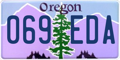 OR license plate 069EDA