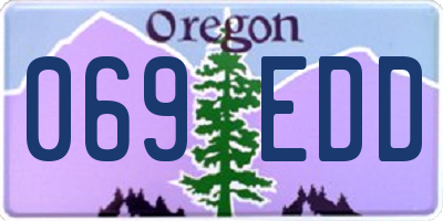 OR license plate 069EDD