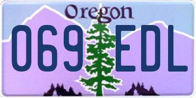 OR license plate 069EDL
