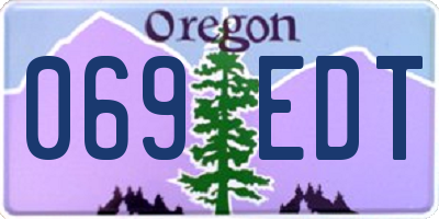 OR license plate 069EDT