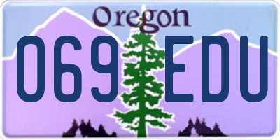 OR license plate 069EDU