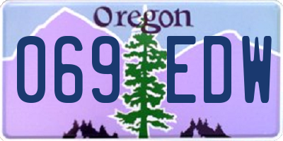 OR license plate 069EDW