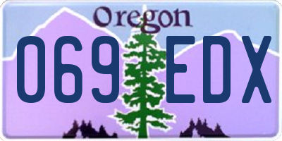 OR license plate 069EDX