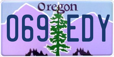 OR license plate 069EDY