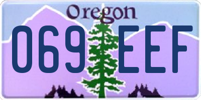 OR license plate 069EEF