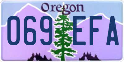 OR license plate 069EFA