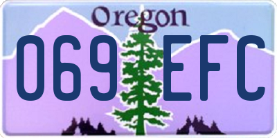 OR license plate 069EFC