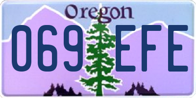 OR license plate 069EFE