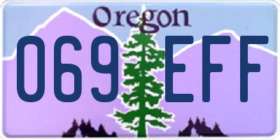 OR license plate 069EFF