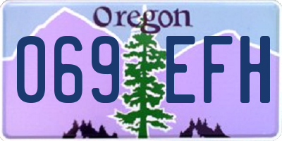 OR license plate 069EFH