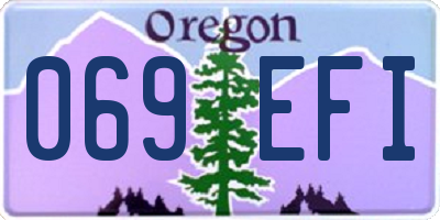 OR license plate 069EFI