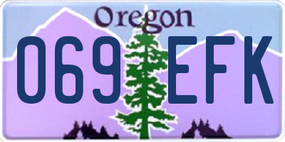 OR license plate 069EFK