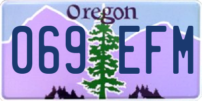 OR license plate 069EFM