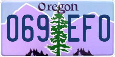 OR license plate 069EFO