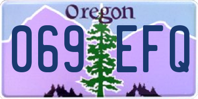 OR license plate 069EFQ