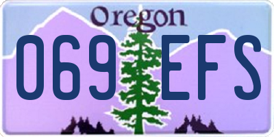 OR license plate 069EFS