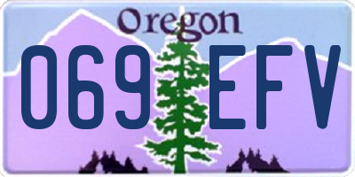 OR license plate 069EFV