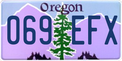 OR license plate 069EFX