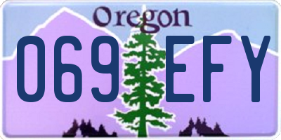 OR license plate 069EFY