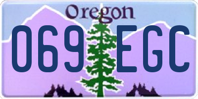 OR license plate 069EGC