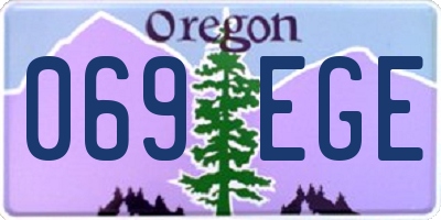 OR license plate 069EGE