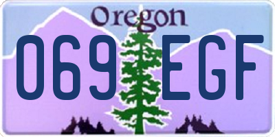 OR license plate 069EGF