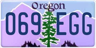 OR license plate 069EGG